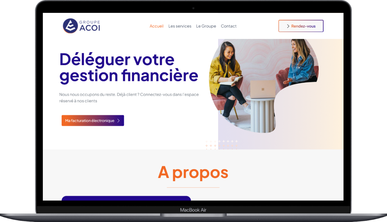Macbook Air www.groupe acoi.com agence web wordpress